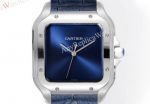 THB Factory Cartier Santos Green/Blue Face Leather Band 1847 MC Movement Watch